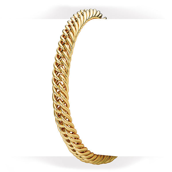 Italian Sterling Silver Gold Plated Curb Bracelet