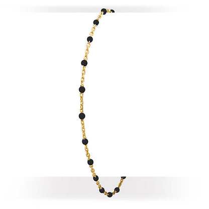 Italian Gold Plated Black Enamel Bracelet