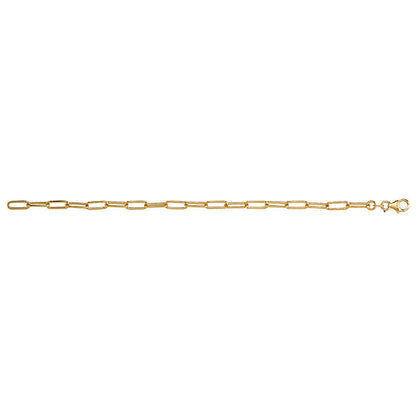 Italian Gold Plated Paperclip Bracelet