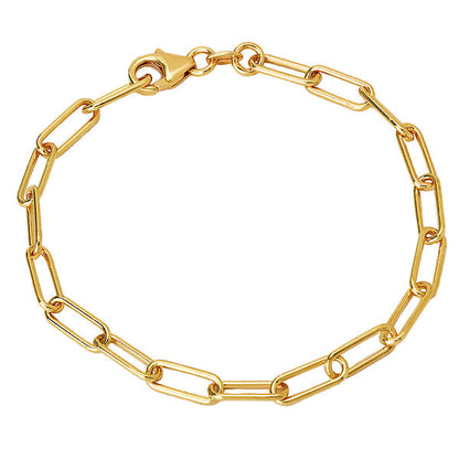 Italian Gold Plated Paperclip Bracelet