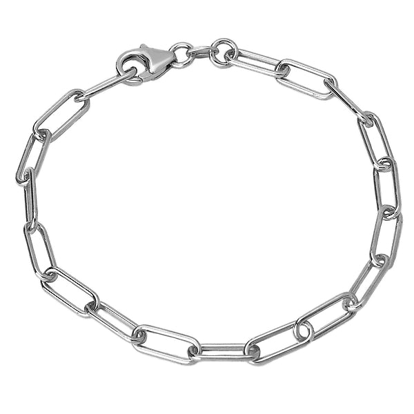 Italian Sterling Silver Paperclip Bracelet