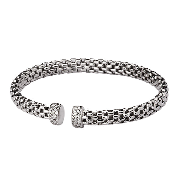 Italian Popcorn Mesh Cuff Bracelet