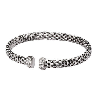 Italian Popcorn Mesh Cuff Bracelet