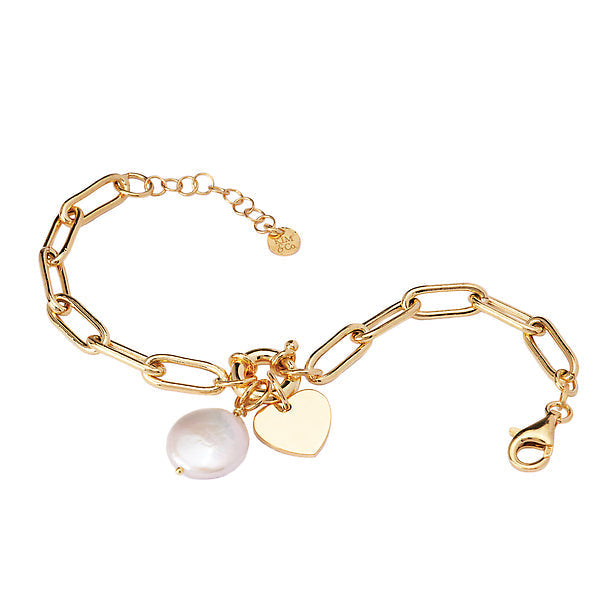 Gold Plated Sterling Silver Paperclip Bracelet