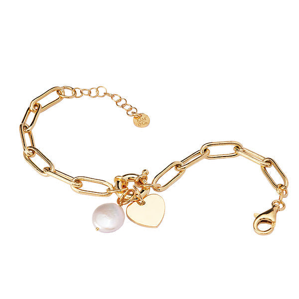 Gold Plated Sterling Silver Paperclip Bracelet