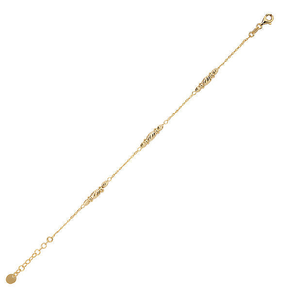 Italian Gold Plated Bead Bracelet