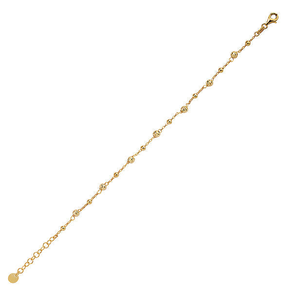 Italian Gold Plated Bead Bracelet
