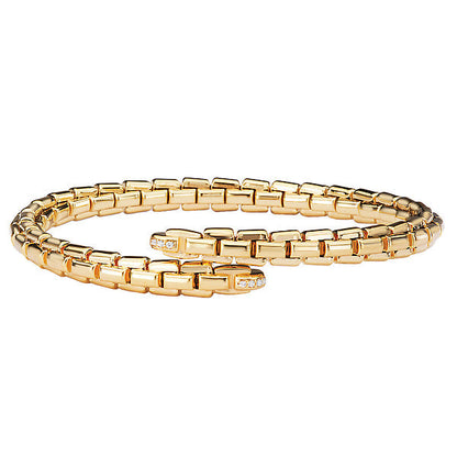 Italian Gold Plated Bypass Bangle
