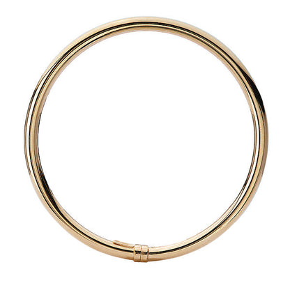 Italian Gold Plated Hinged Tube Bangle