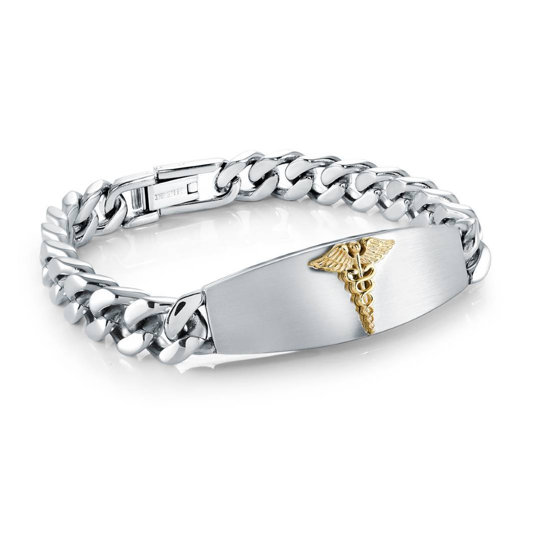 9.5MM CURB LINK MEDIC ALERT BRACELET