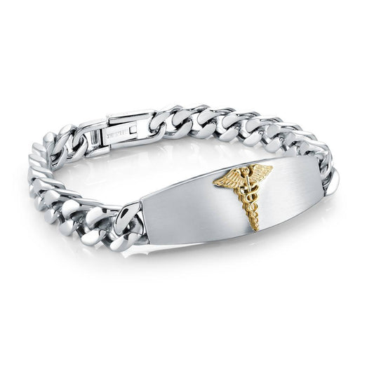 9.5MM CURB LINK MEDIC ALERT BRACELET