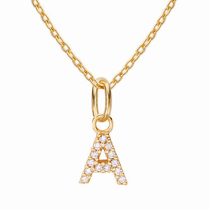 Gold Plated Sterling Silver Initial Necklace
