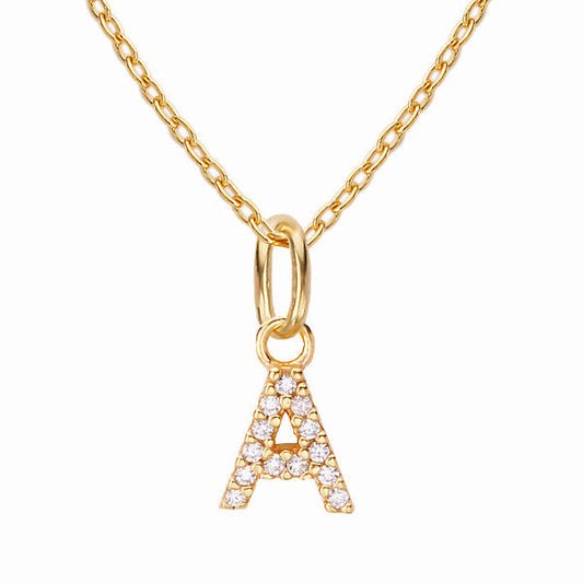 Gold Plated Sterling Silver Initial Necklace
