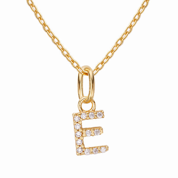 Gold Plated Sterling Silver Initial Necklace