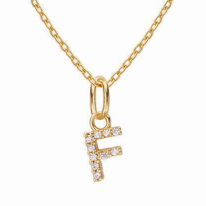 Gold Plated Sterling Silver Initial Necklace