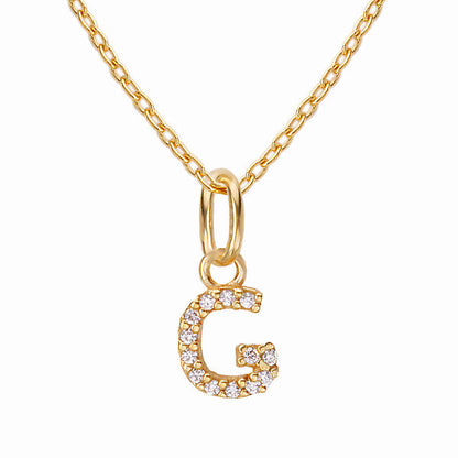 Gold Plated Sterling Silver Initial Necklace