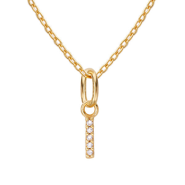 Gold Plated Sterling Silver Initial Necklace