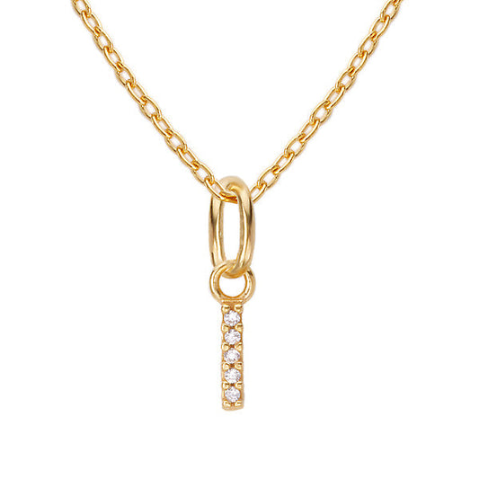 Gold Plated Sterling Silver Initial Necklace