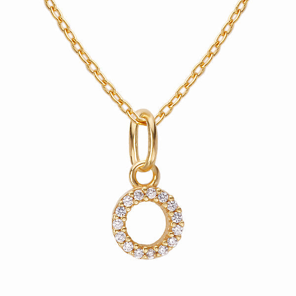 Gold Plated Sterling Silver Initial Necklace