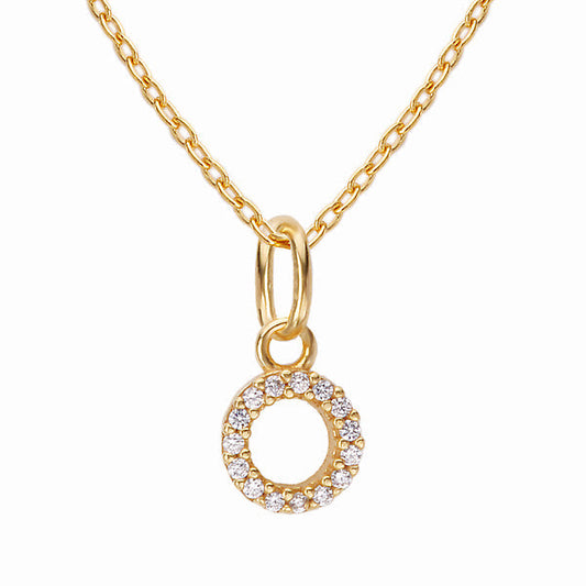 Gold Plated Sterling Silver Initial Necklace