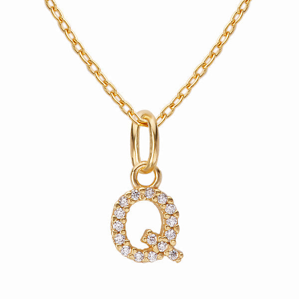 Gold Plated Sterling Silver Initial Necklace