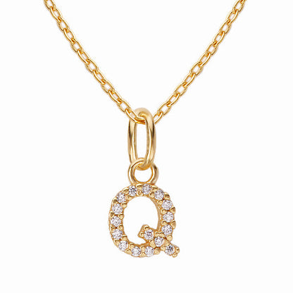 Gold Plated Sterling Silver Initial Necklace