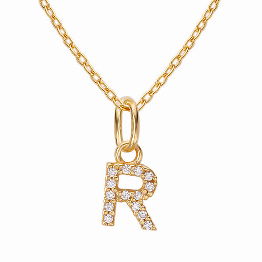 Gold Plated Sterling Silver Initial Necklace