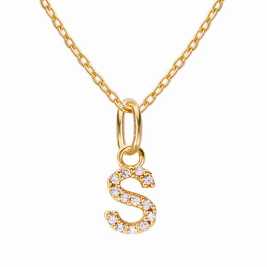 Gold Plated Sterling Silver Initial Necklace