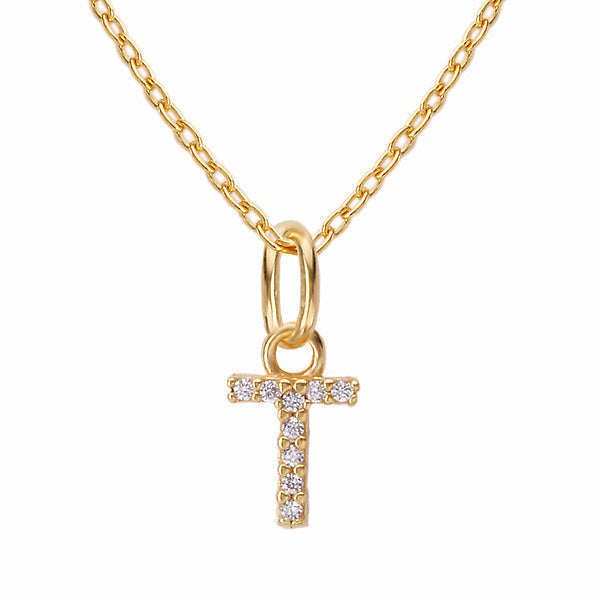 Gold Plated Sterling Silver Initial Necklace