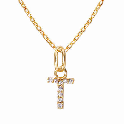 Gold Plated Sterling Silver Initial Necklace