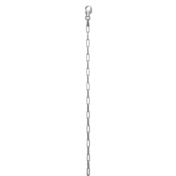 Italian Platinum Plated Paperclip Necklace