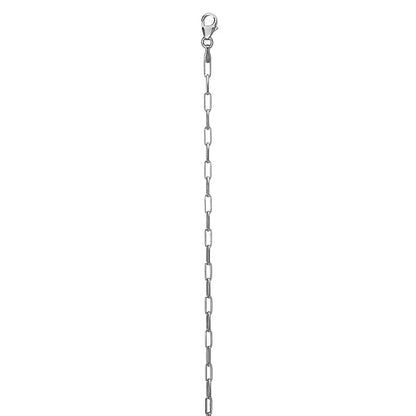 Italian Platinum Plated Paperclip Necklace