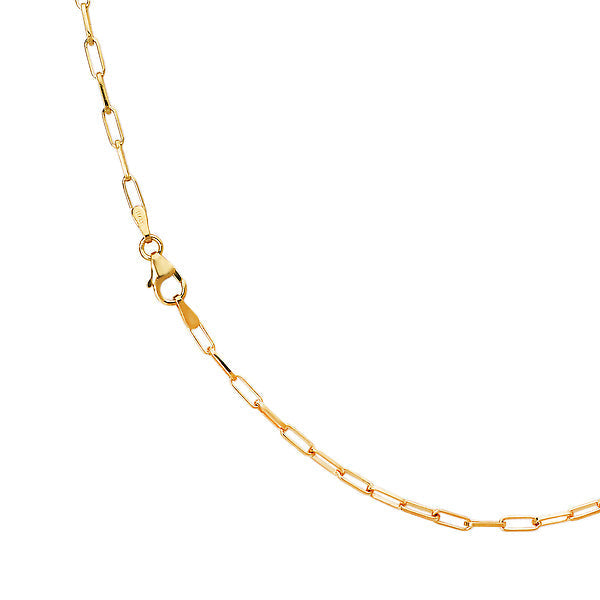 Italian Gold Plated Paperclip Necklace