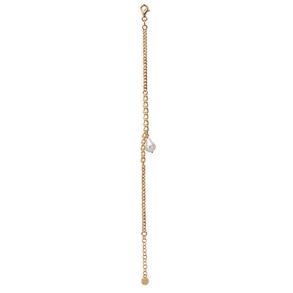 Italian Gold Plated Sterling Silver Pearl Bracelet