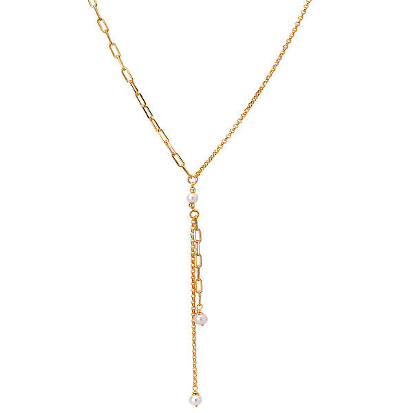 Italian Gold Plated Sterling Silver Y Necklace