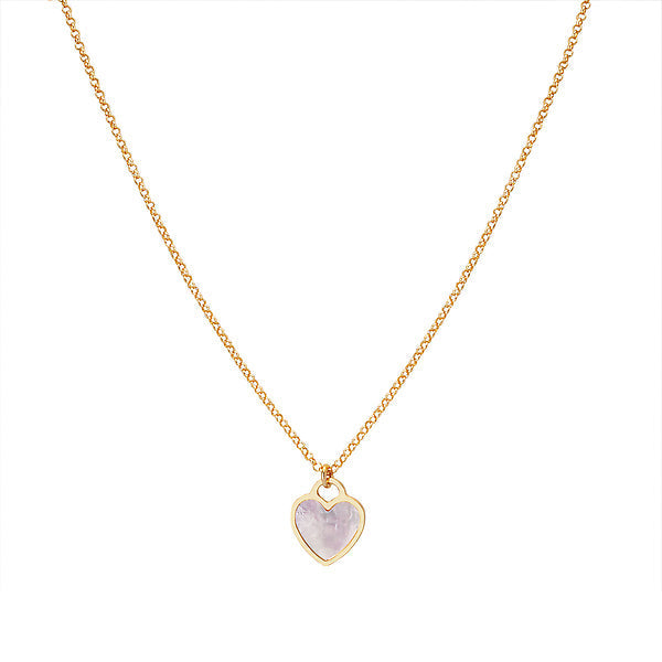 Italian Mother of Pearl Heart Necklace