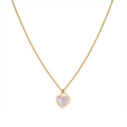 Italian Mother of Pearl Heart Necklace