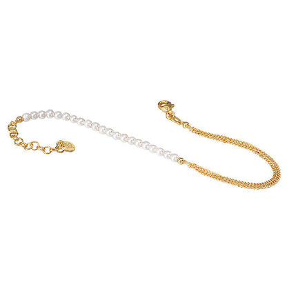 Gold Plated Sterling Silver Pearl Bracelet