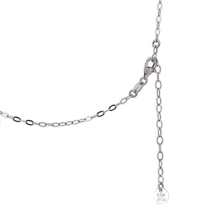Italian Rhodium Plated Sterling Silver Necklace