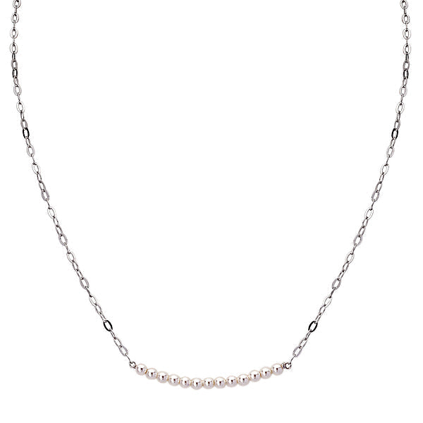 Italian Rhodium Plated Sterling Silver Necklace