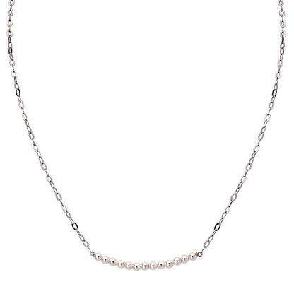 Italian Rhodium Plated Sterling Silver Necklace