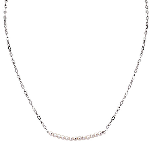 Italian Rhodium Plated Sterling Silver Necklace