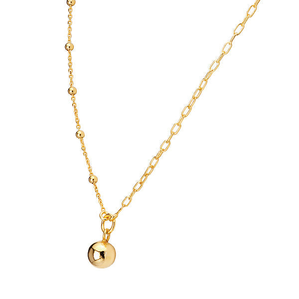 Italian Paperclip Bead Necklace