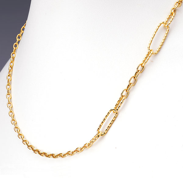 Italian Gold Plated Sterling Silver Link Necklace