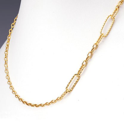 Italian Gold Plated Sterling Silver Link Necklace