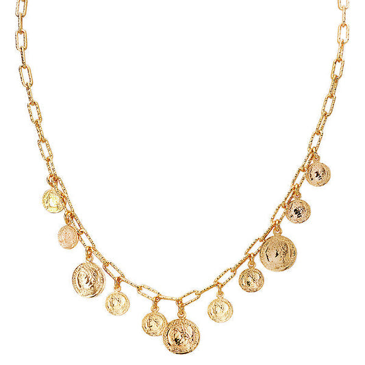 Italian Gold Plated Charm Necklace