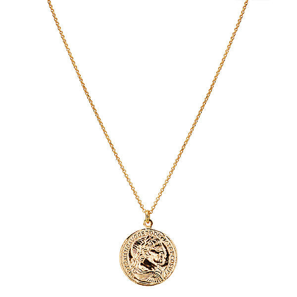 Italian Coin Medallion Necklace