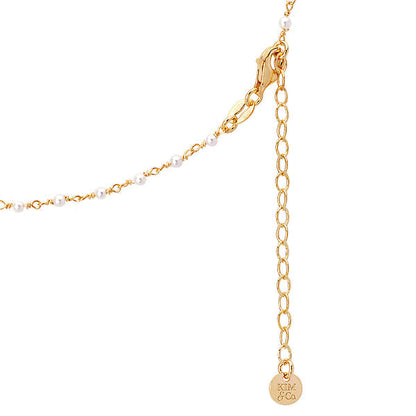 Italian Gold Plated Pearl Necklace