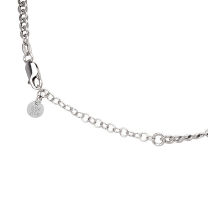 Italian Rhodium Plated Sterling Silver Necklace