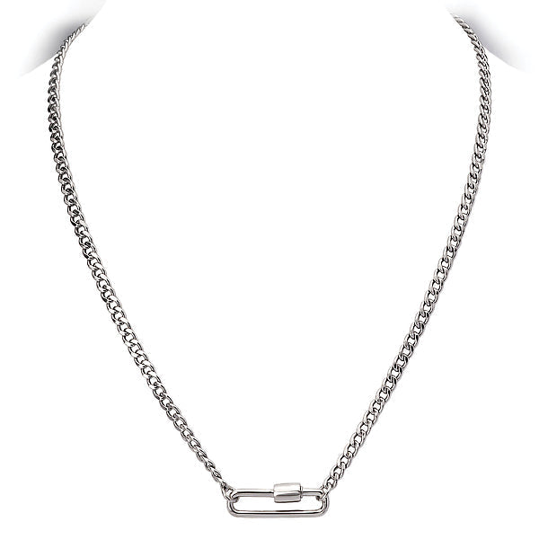 Italian Rhodium Plated Sterling Silver Necklace